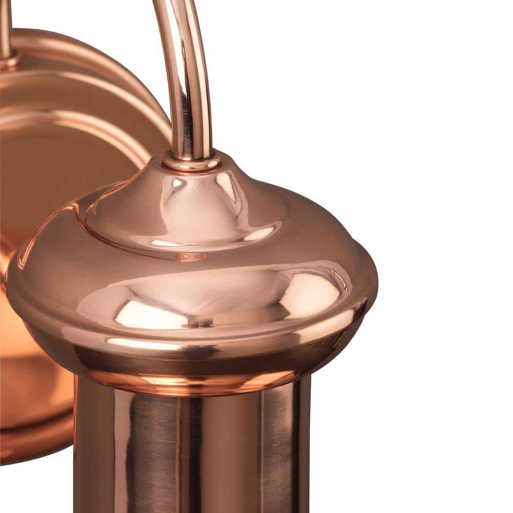 Brookside Vintage Copper Lantern Wall Sconce, 14" Dimmable