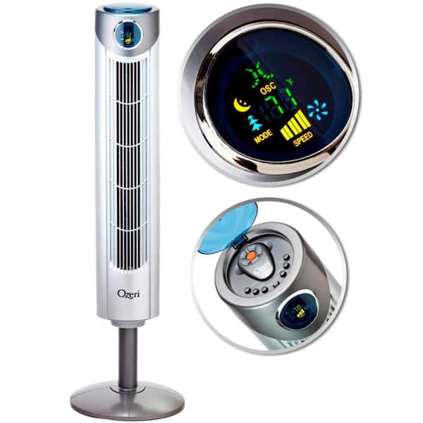 Ozeri Ultra 42 in. Wind Fan Adjustable Oscillating Tower Fan with Noise Reduction Technology