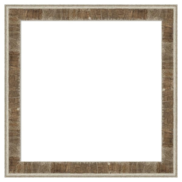 Amanti Art Farmhouse Brown Narrow 29 in. x 29 in. Wood Framed Dry Erase Magnetic Memo Board