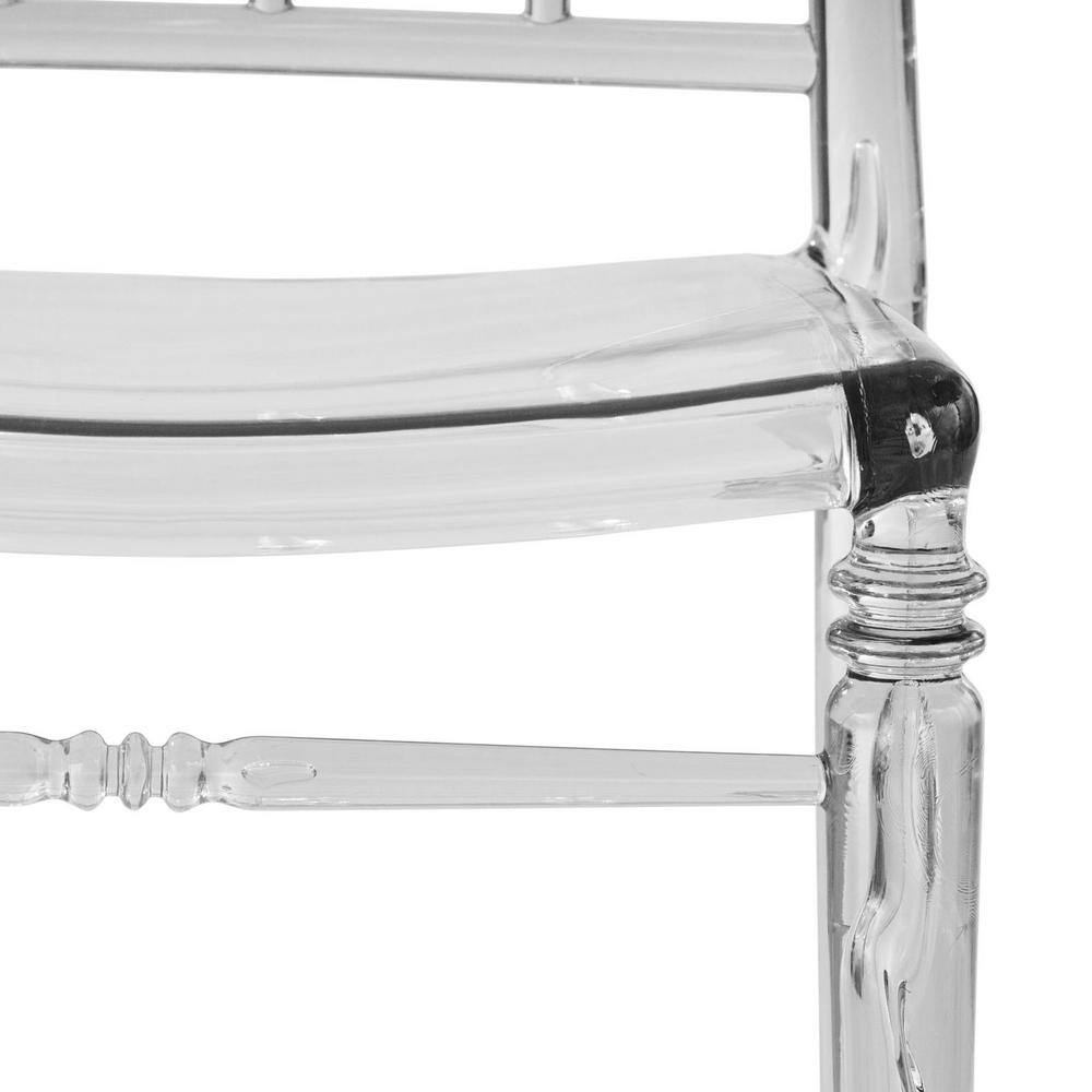 Elegant Spindle Transparent Lucite Dining Chair, Set of 4