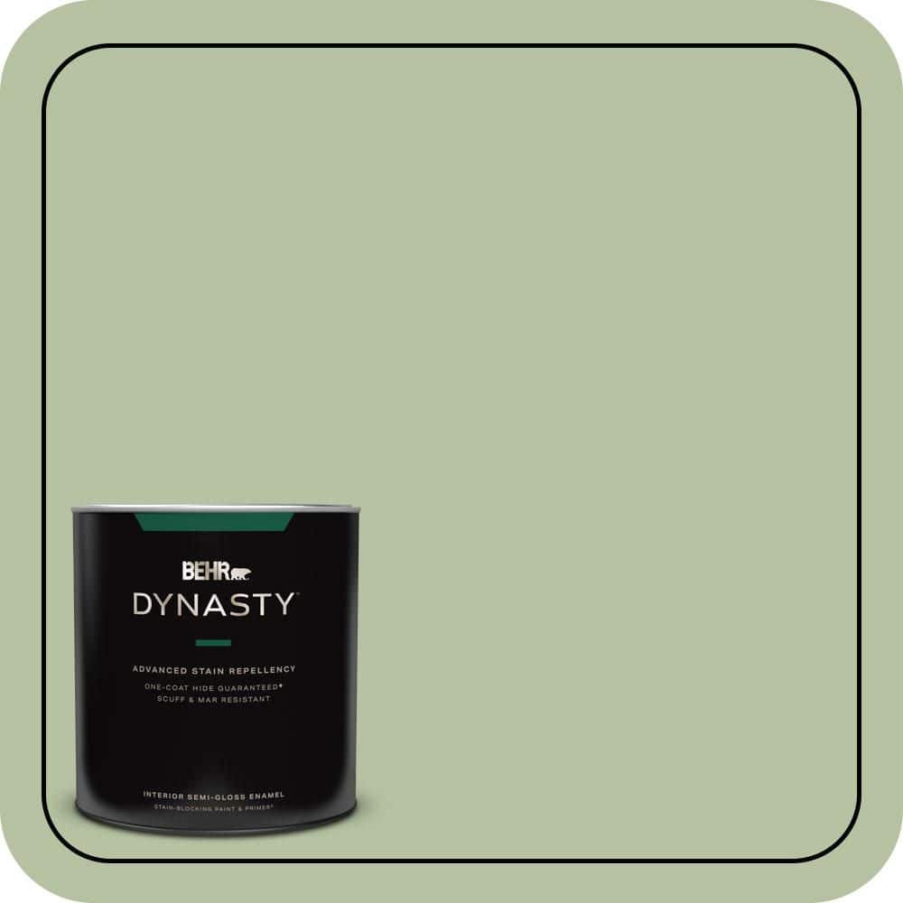 1 qt. #M380-4 Chopped Dill One-Coat Hide Semi-Gloss Enamel Interior Stain-Blocking Paint and Primer price history on PriceWatchPro