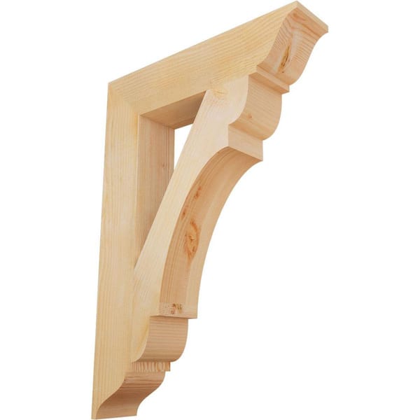 Ekena Millwork 6 in. x 40 in. x 28 in. Douglas Fir Olympic Traditional Rough Sawn Bracket