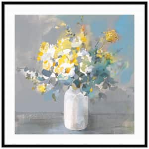 "Touch of Spring I White Vase" by Danhui Nai 1-Piece Wood Framed Giclee Home Art Print 41 in. x 41 in.