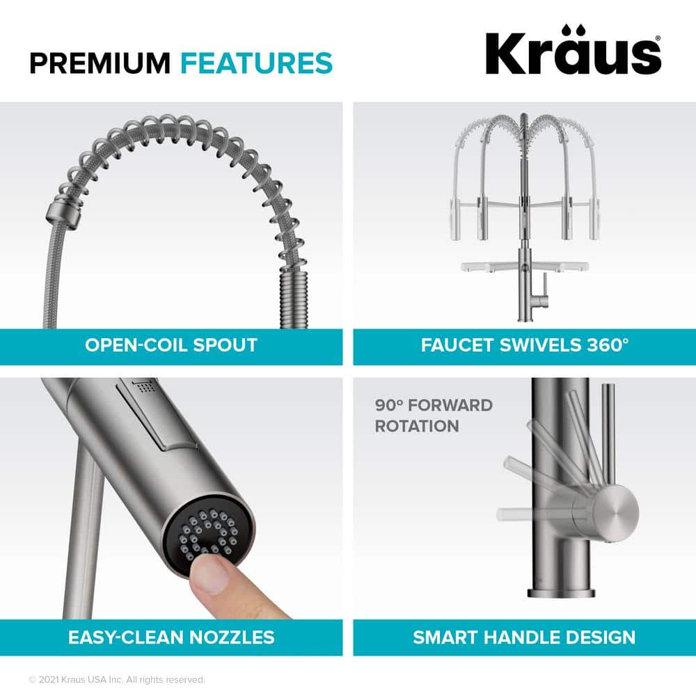 Matte Black Commercial Style Pull-Down Kitchen Faucet with Pot Filler