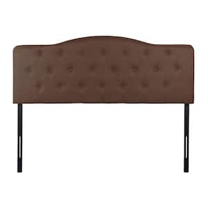 Espresso Headboards for Full Size Bed, Upholstered Button Tufted Bed Brown Headboard, Height Adjustable Full Headboard