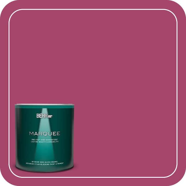 BEHR MARQUEE 1 qt. Home Decorators Collection #HDC-SM14-1 Fuschia Flair Semi-Gloss Enamel Interior Paint & Primer
