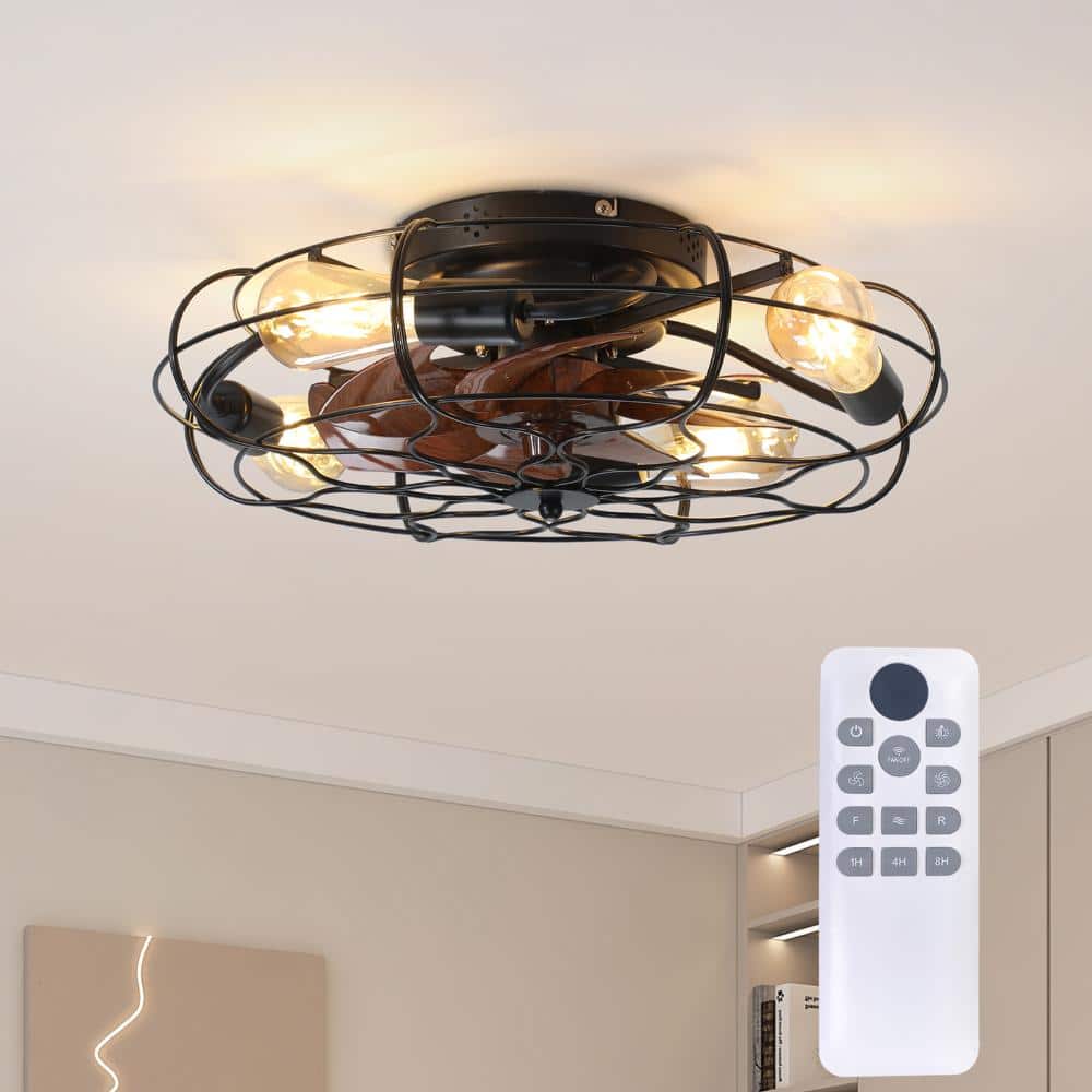 20 in. Industrial Caged Ceiling Fan with Remote Control, Timer 6-Speed Reversible DC Motor, Wood price history on PriceWatchPro