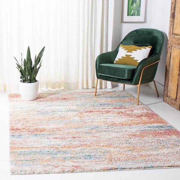 Calista 8 ft. x 10 ft. Beige/Aqua Abstract Multicolor Area Rug