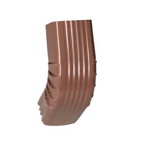 3 in. x 4 in. Brown Aluminum Downspout A-Elbow