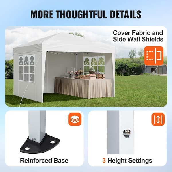 VEVOR Pop Up Canopy, 10 x 10 ft. Instant Canopy Portable Gazebo w