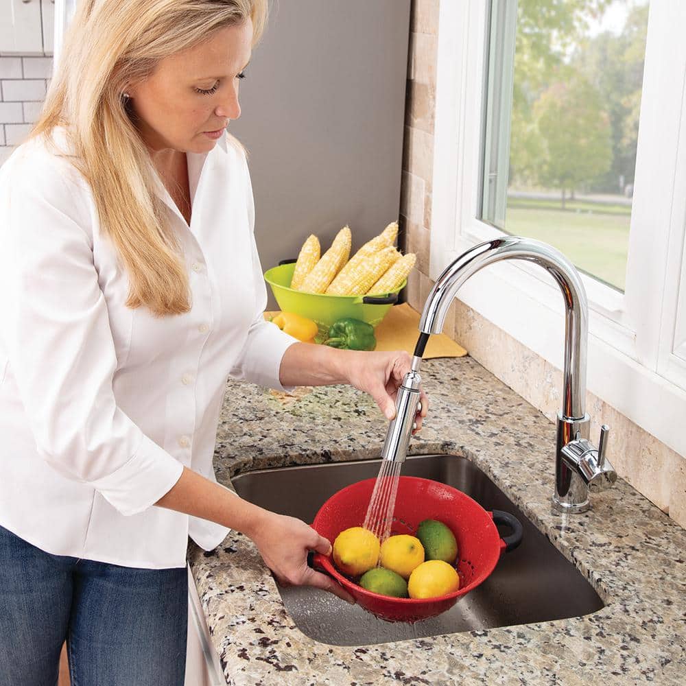 Polished Chrome Pull Down Kitchen Faucet with Sprayer
