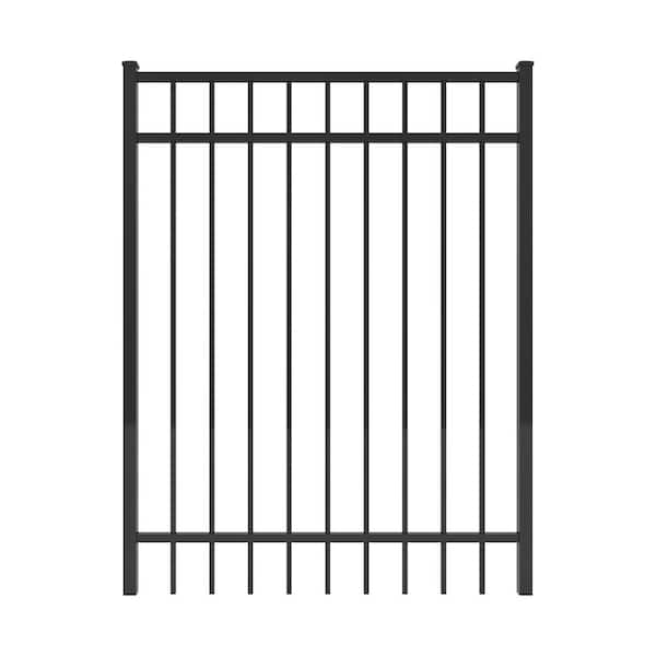 Vinings 4 ft. W x 5 ft. H Black Aluminum Pre-Assembled Fence Gate