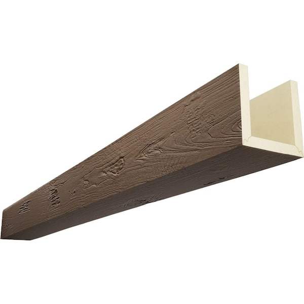 Endurathane 4 in. H x 12 in. W x 8 ft. L Knotty Pine Cedar Bark Faux Wood Beam