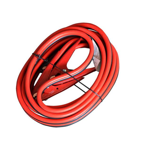 2 Gauge 20 Ft Heavy Duty Solid Copper Booster Jumper Cables 