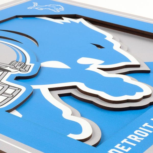 NFL Detroit Lions 3D Logo Series Wall Art - 12x12