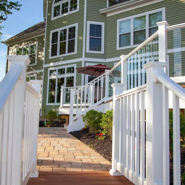 RDI 6 ft. x 36 in. H Endurance Vinyl Original Rail 32-Degree to 38-Degree Stair Rail Kit in White