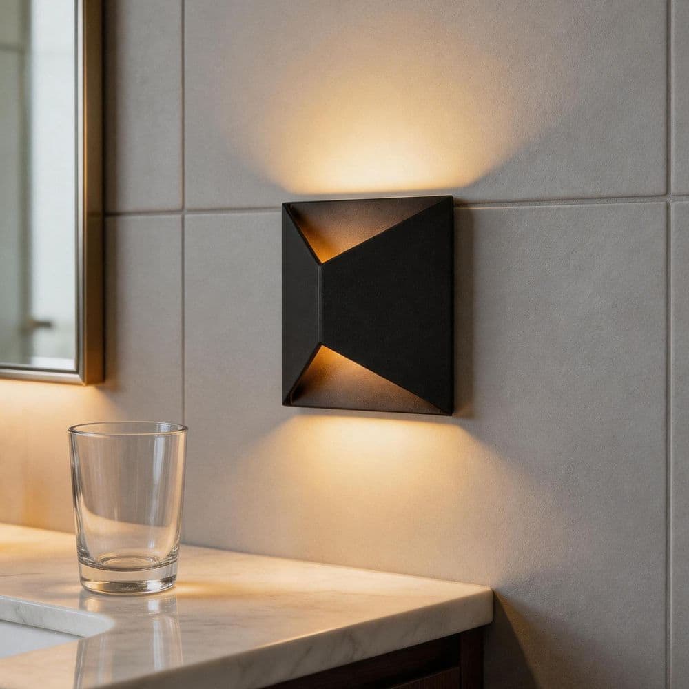 7.1 in.1-Light Modern Black Triangle Indoor Wall Sconce Up and Down Lighting G9 Base Indoor Wall Light for Bedroom2-Pack price history on PriceWatchPro
