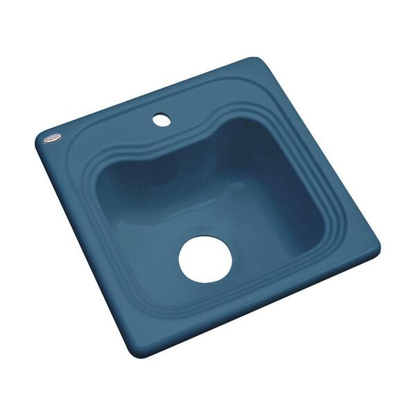 Thermocast Oxford Drop-In Acrylic 16 in. 1-Hole Single Basin Entertainment Sink in Rhapsody Blue