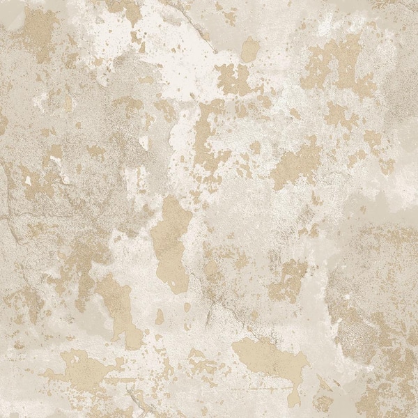 Unbranded Italian Textures 2 Grey/Beige Distressed Texture Design Non-Pasted Vinyl Non-Woven Wallpaper Roll (Covers 57.75 sq.ft.)