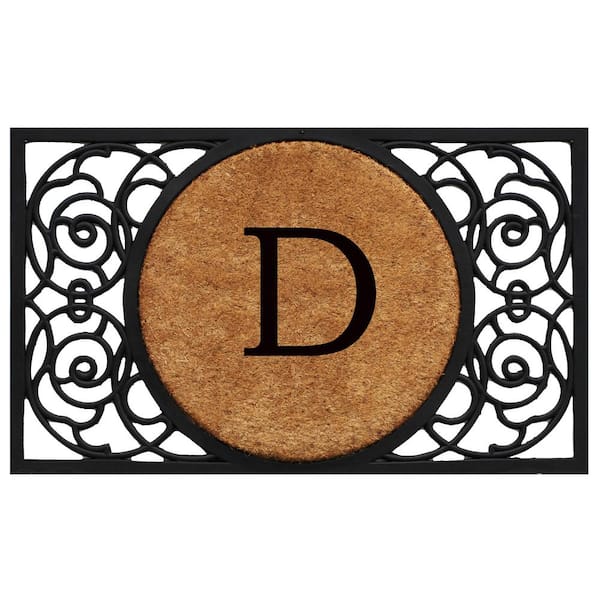 Calloway Mills Armada Circle 18 in. x 30 in. Monogram D Door Mat