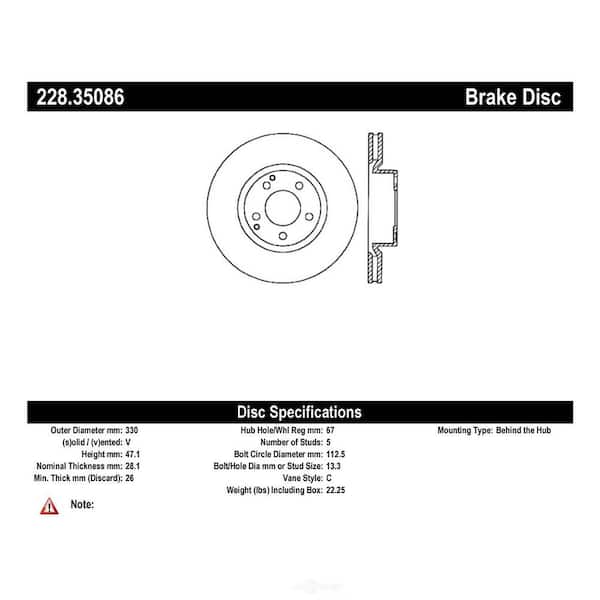 Centric Parts Disc Brake Rotor