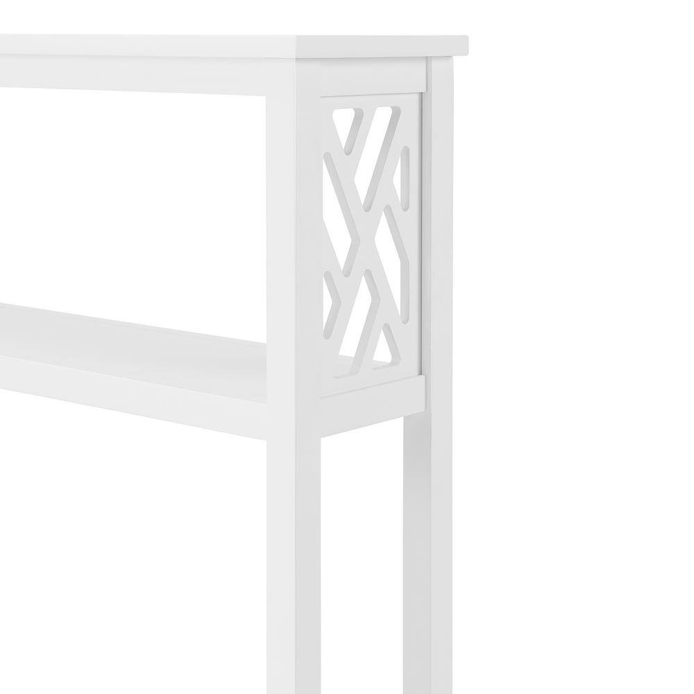 White Wood Over-the-Toilet Storage Shelf with Open Design