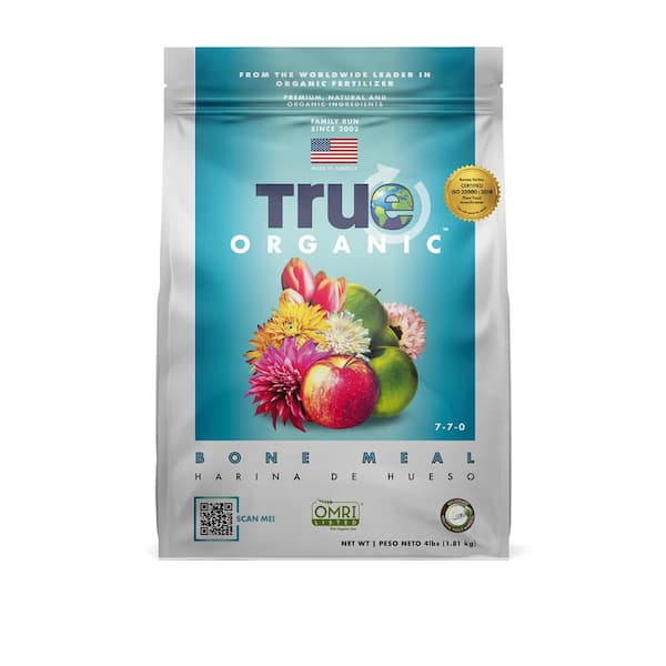 TRUE ORGANIC 4 lbs. Organic All Purpose Bone Meal Dry Fertilizer, OMRI Listed, 7-7-0