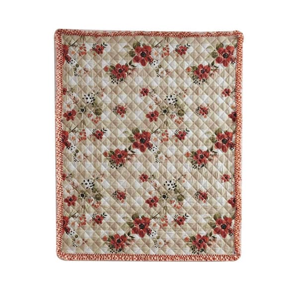 Benjara Multi-Colored Floral Print Microfiber Throw Blanket