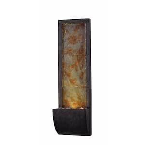 Triptych Resin and Slate Indoor Wall Fountain