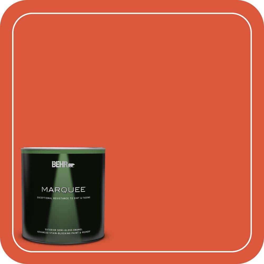 1 qt. Home Decorators Collection #HDC-MD-10G Mod Orange Semi-Gloss Enamel Exterior Paint & Primer product image for price tracking