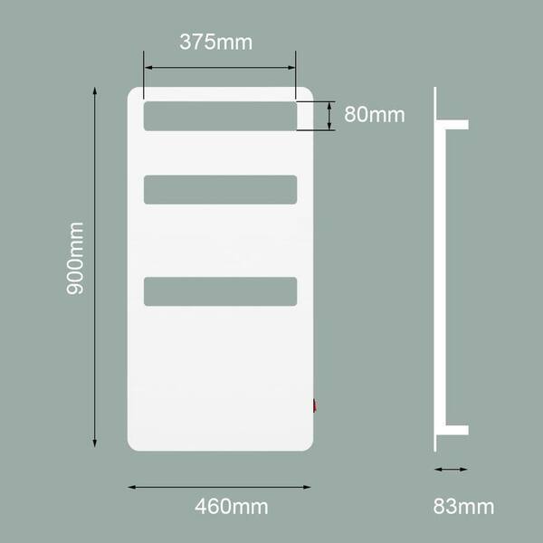 HEATGENE Towel Warmer 4 Bar Towel Dryer Wall-Mounted Plug-in Bath Towel Heater - Matte Black