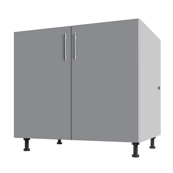 WeatherStrong Miami Lighthouse Gray All-Weatherboard Composite 27 in. x 36 in. x 34.5 in. Outdoor Kitchen Cabinet Base