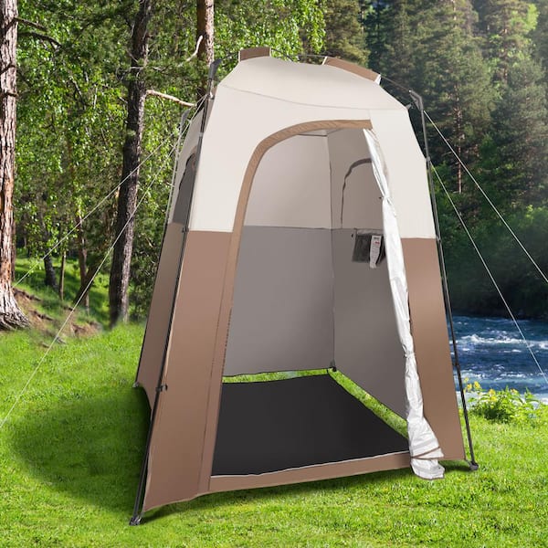 Camping Shower Tent 66 in. L x 66 in. W x 87 in. H 1 Room Privacy Tent Portable Shelter for Dressing Changing Toilet