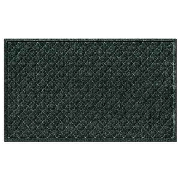 Bungalow Flooring Waterhog Cordova 34 in. x 52 in. PET Polyester Indoor Outdoor Mat Evergreen