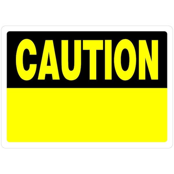 Everbilt 10 in. x 14 in. Plastic Blank Caution Sign
