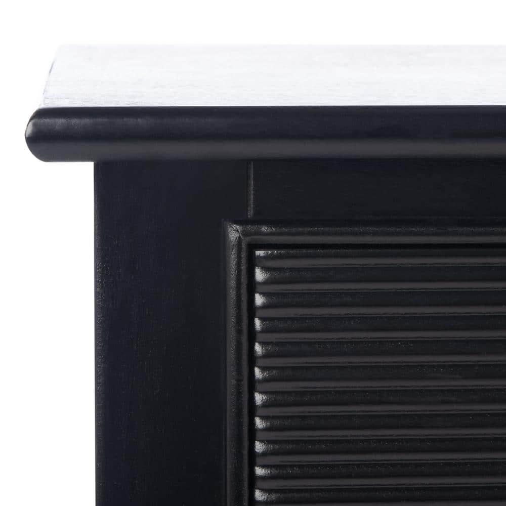 Ryder Black Striated 2-Drawer Console Table with Storage