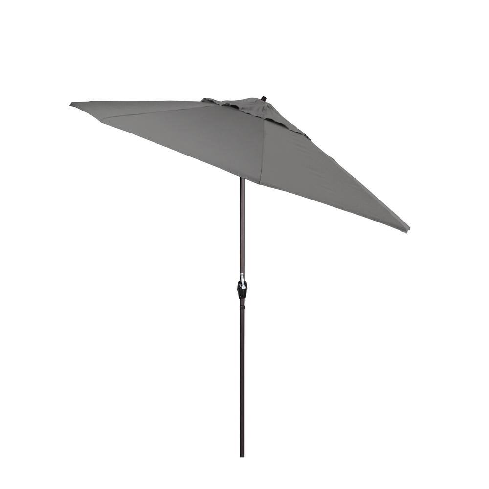 9' Charcoal Olefin Octagonal Patio Umbrella with Bronze Aluminum Pole