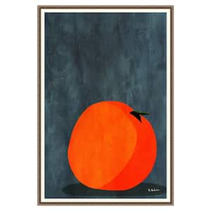 "Calmly Sleeping Apple" by Bo Anderson 1-Piece Floater Frame Giclee Food Canvas Art Print 33 in. x 23 in.
