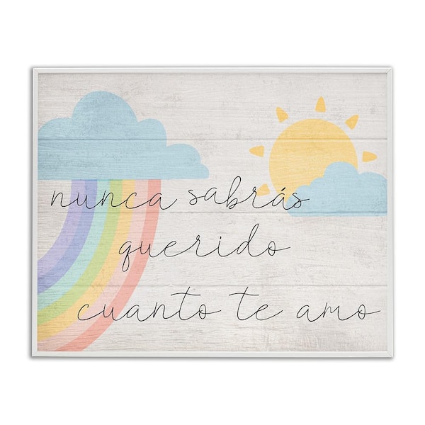 Stupell Industries How Much I Love You Masculine by Lil' Rue White Framed Typography Giclee Art Print 11 in. x 14 in.