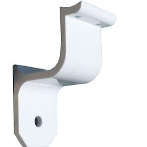 1.9 in. Aluminum Round ADA Handrail White Wall Bracket