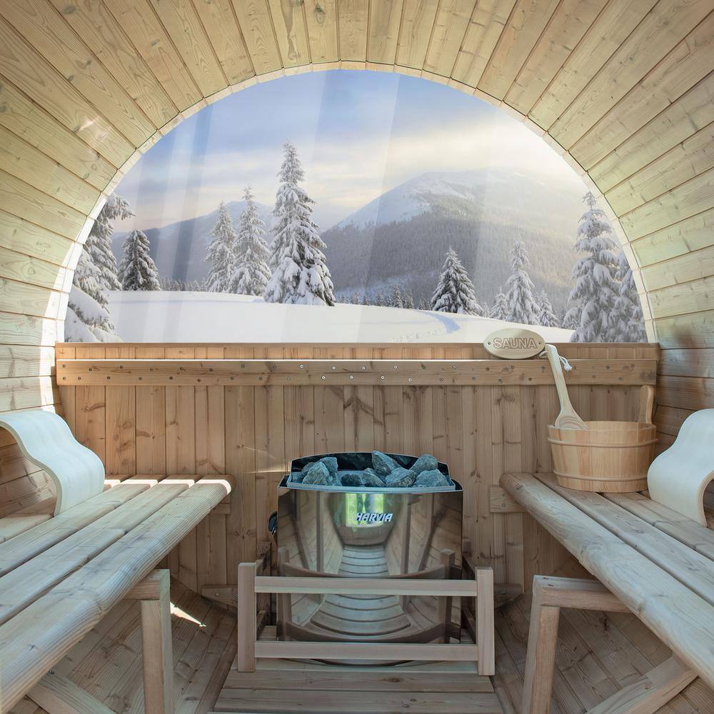 Woodbridge 4-Person Medium Brown Cedar Wet/Dry Sauna