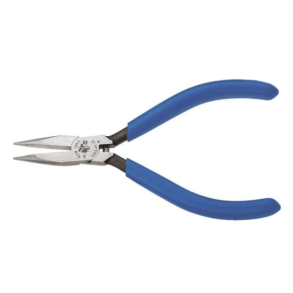 Klein Tools 4 in. Midget Long-Nose Pliers with Slim Nose and Spring