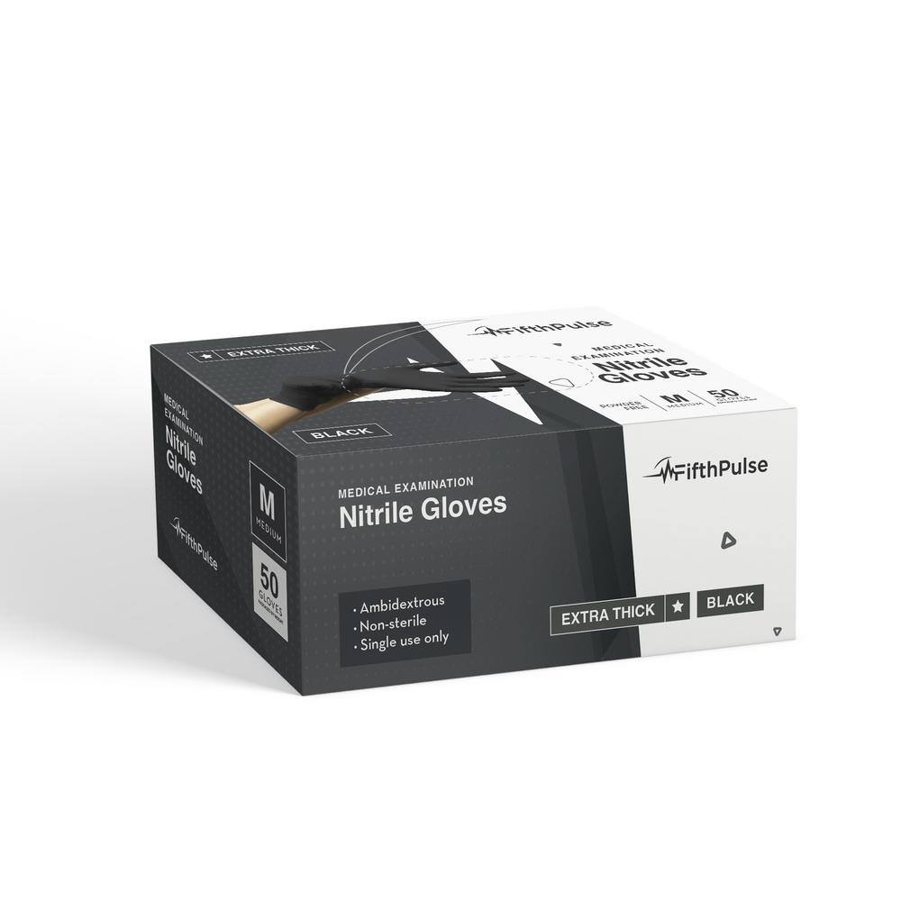 Medium Nitrile Exam Latex Free and Powder Free THICKER Gloves - (4 mil) in 