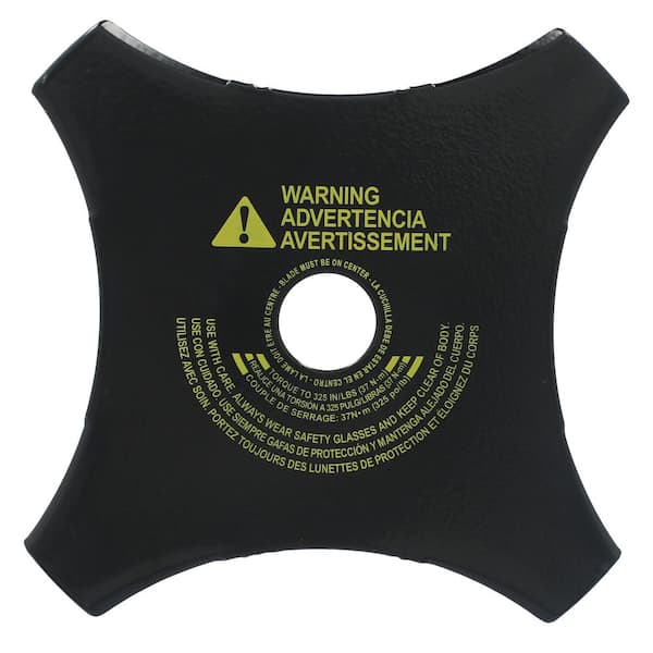 4-Point Brush Cutter Blade with a 1 in. Round Center Hole OE# 791-145873B and 841-090684S