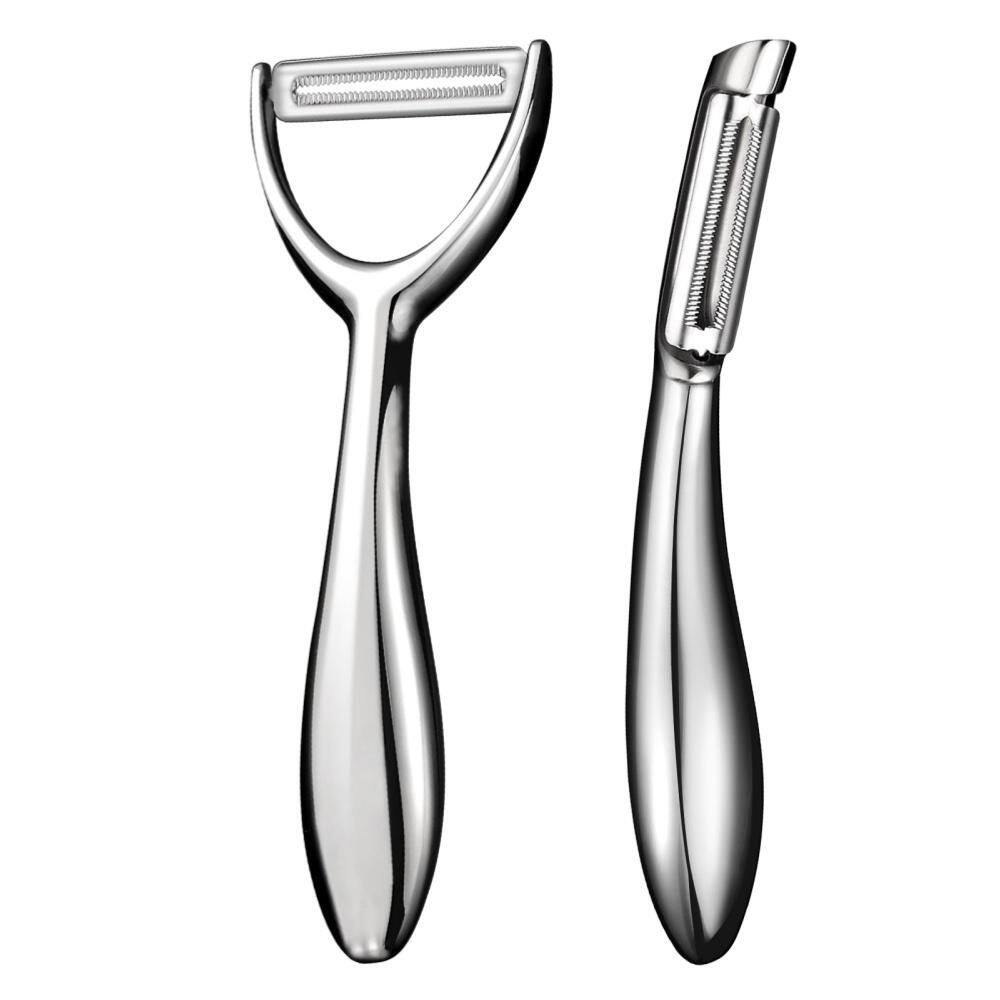 Stainless Steel Vegetable Peeler Set with Rotary Serrated Blade and Non-Slip Ergonomic Handle, Premium and Ultra Sharp