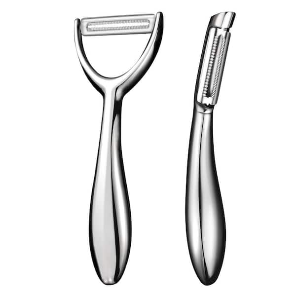 Stainless Steel Vegetable Peeler Set with Rotary Serrated Blade and Non-Slip Ergonomic Handle, Premium and Ultra Sharp