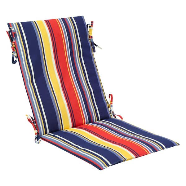StyleWell 19.5 in. x 42 in. Universal Outdoor Sling Chair Cushion in  Captiva Stripe 8313-24434411 - The Home Depot