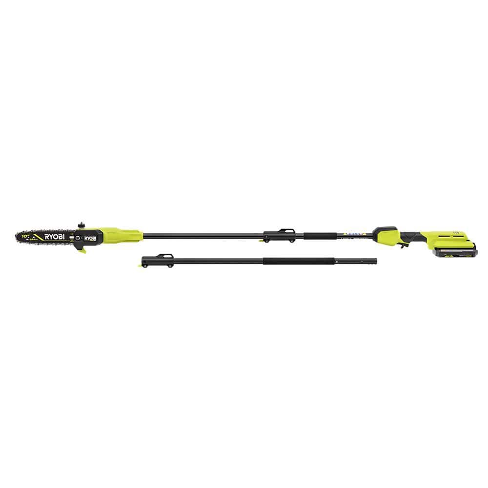 RYOBI 40V HP Brushless 10 in. Cordless Battery Pole Saw & 18 in