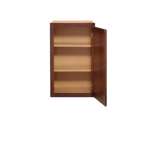 Hampton Bay Hampton Assembled 30x18x12 in. Wall Flex Kitchen Cabinet with Shelves and Dividers in Cognac KWFC3018-COG