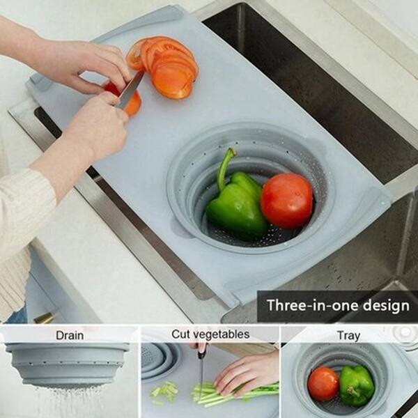 eModernDecor - Topmount Drop-In 18G Stainless Steel 33 in. x 22 in. 4-Faucet Hole Single Bowl Kitchen Sink with Colander and Strainer